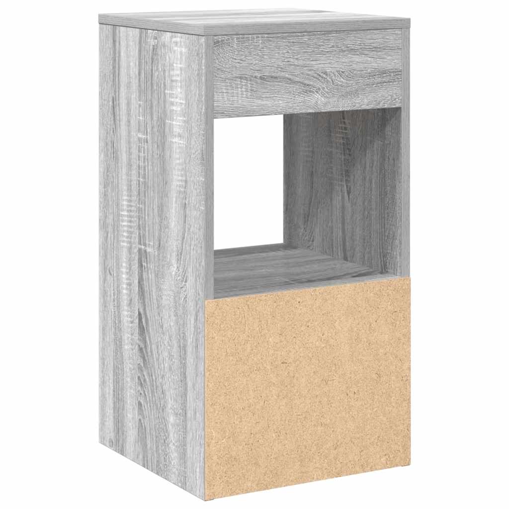 Bedside Cabinet with Drawer Grey Sonoma 35x34x66.5 cm